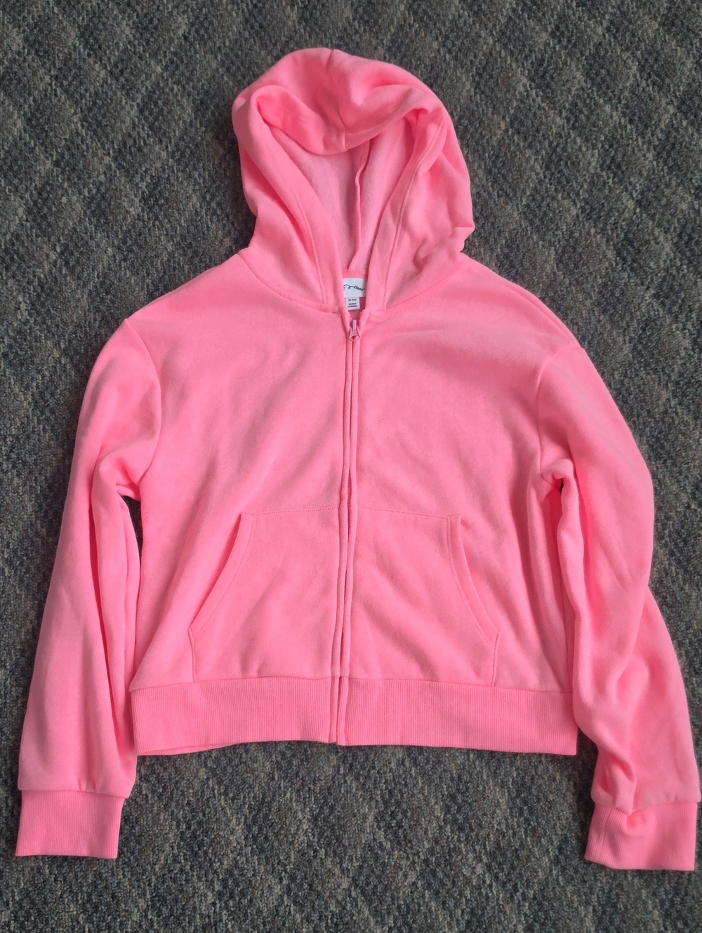 Kid's Hot Pink Hooded Zip Jacket NWOT